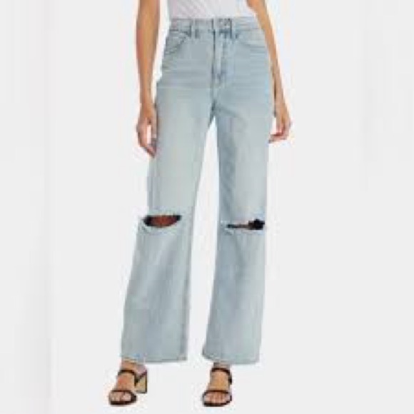 PTCL wide leg distressed jeans size 28 excellent condition - Picture 2 of 8